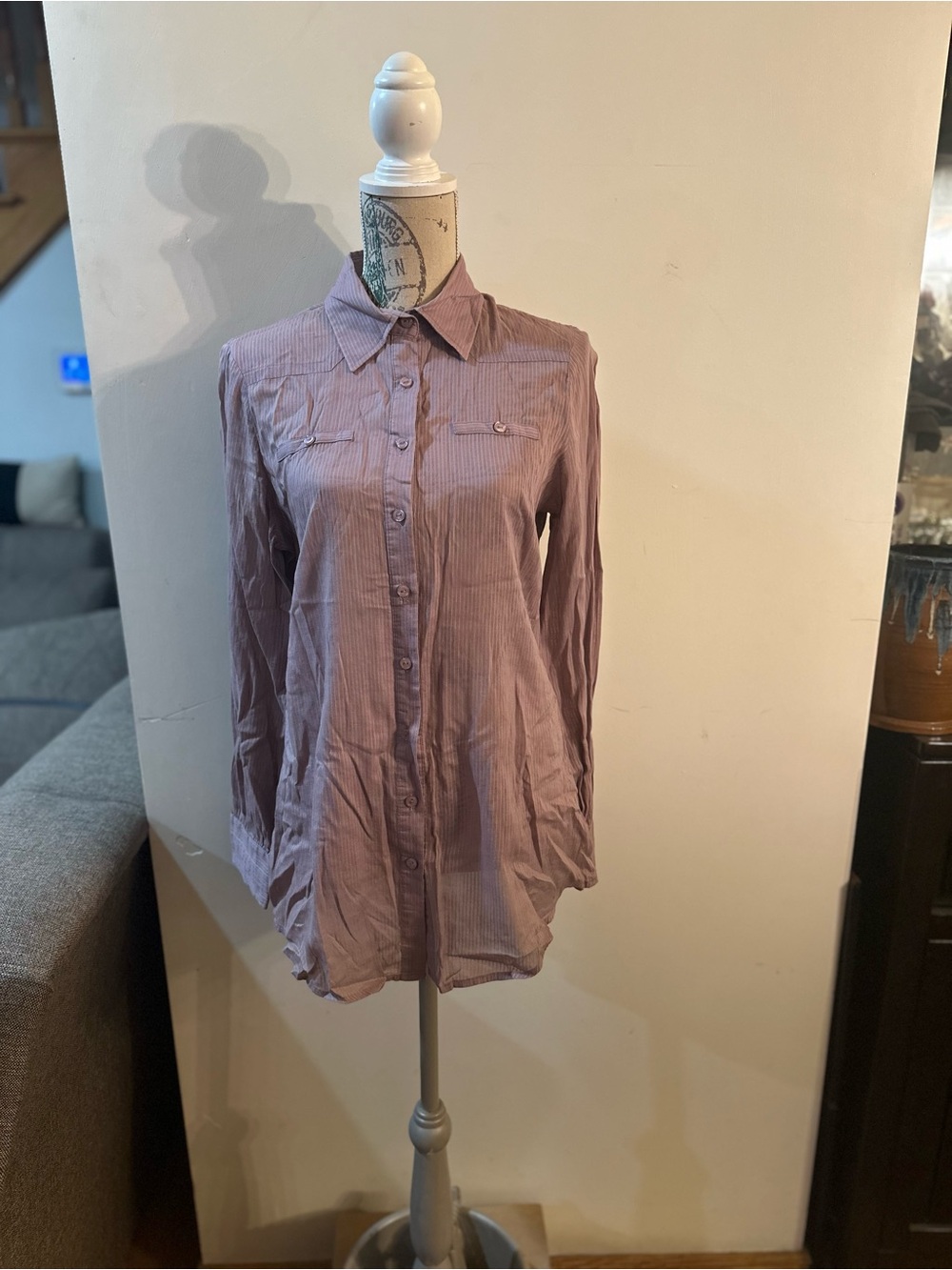 Naked Zebra Lilac Button-Up Shirt